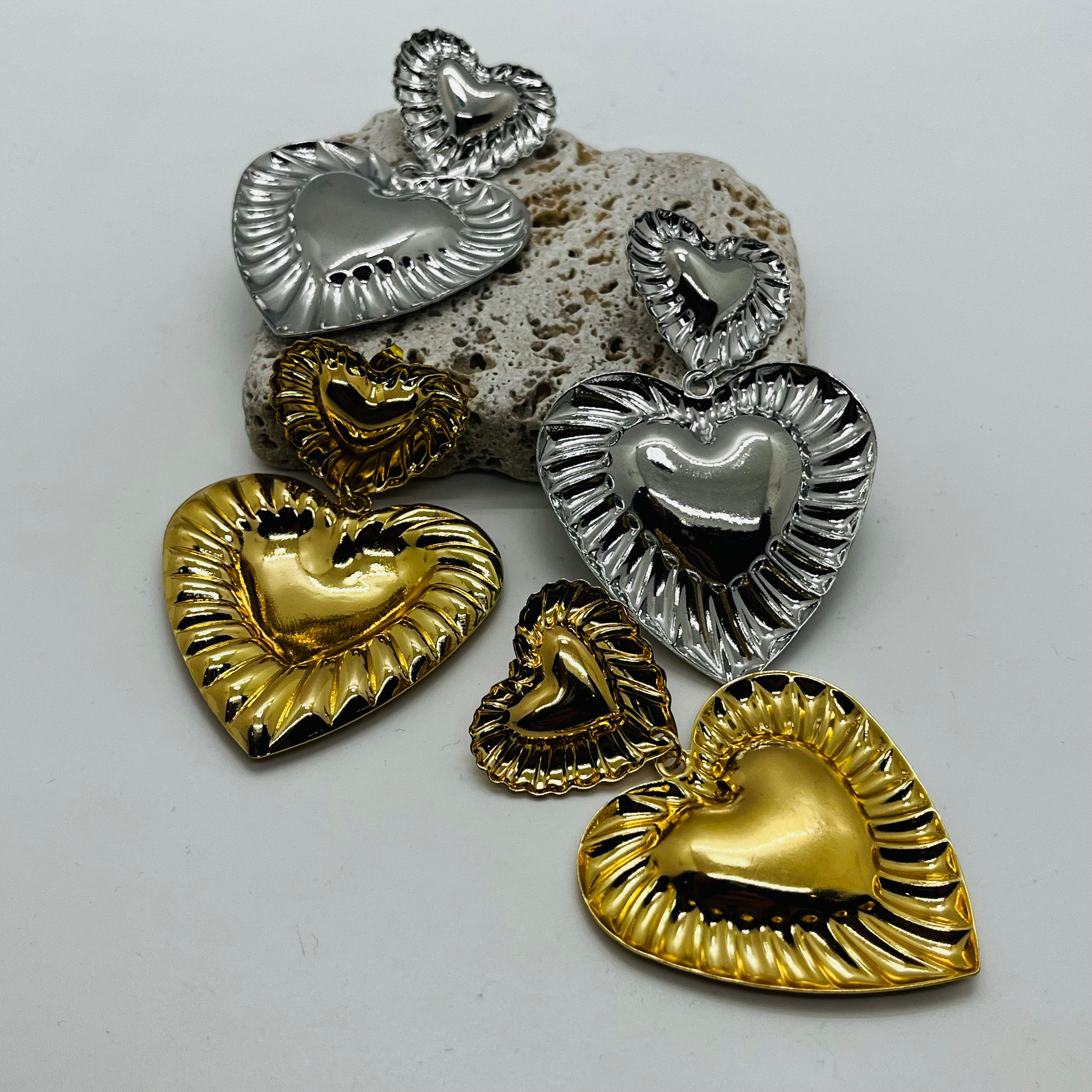 ORECCHINI DOPPIO CUORE