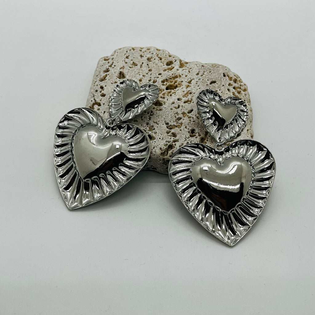 ORECCHINI DOPPIO CUORE