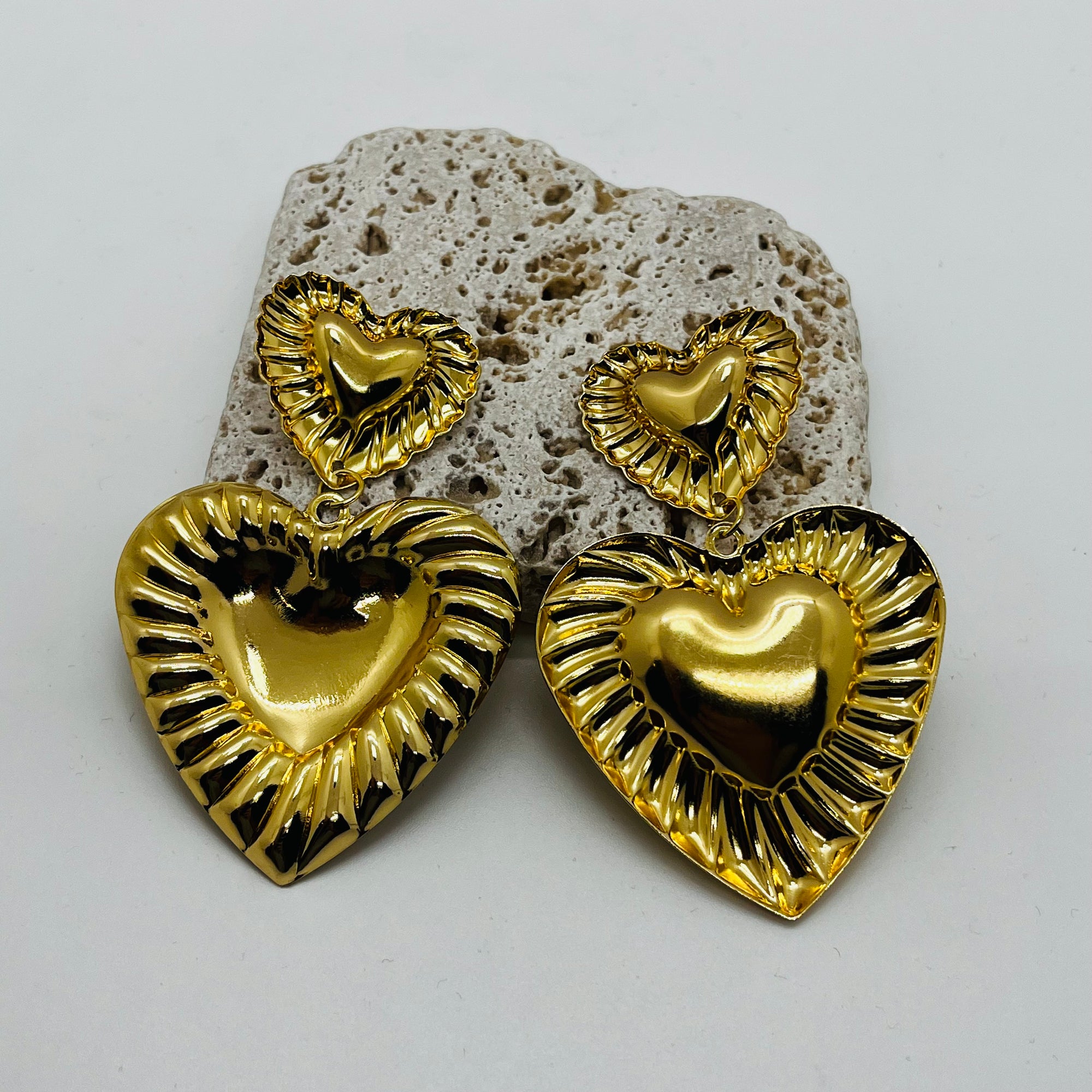 ORECCHINI DOPPIO CUORE