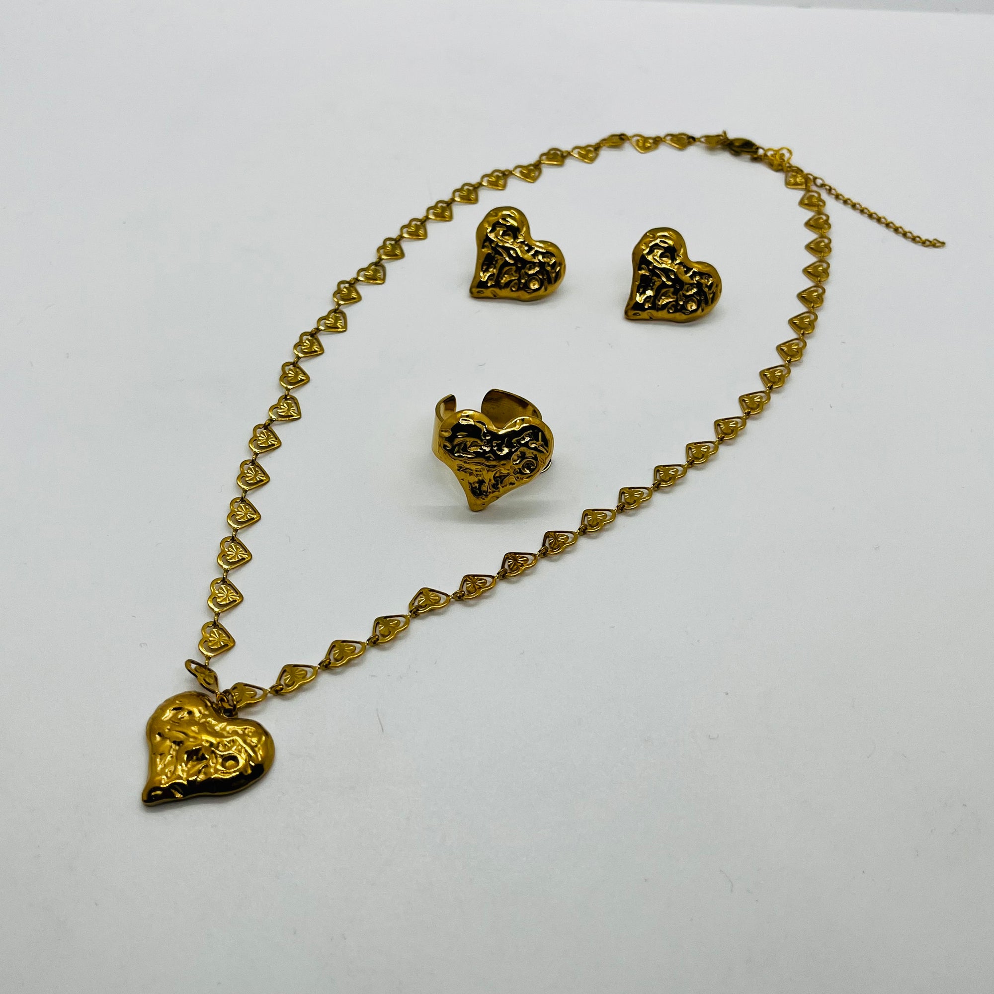 SET MILLE CUORI - COLLANA ORECCHINI ANELLO